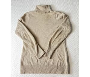 Alex Marie Cashmere Turtleneck Sweater Women’s M Beige 100% Cashmere